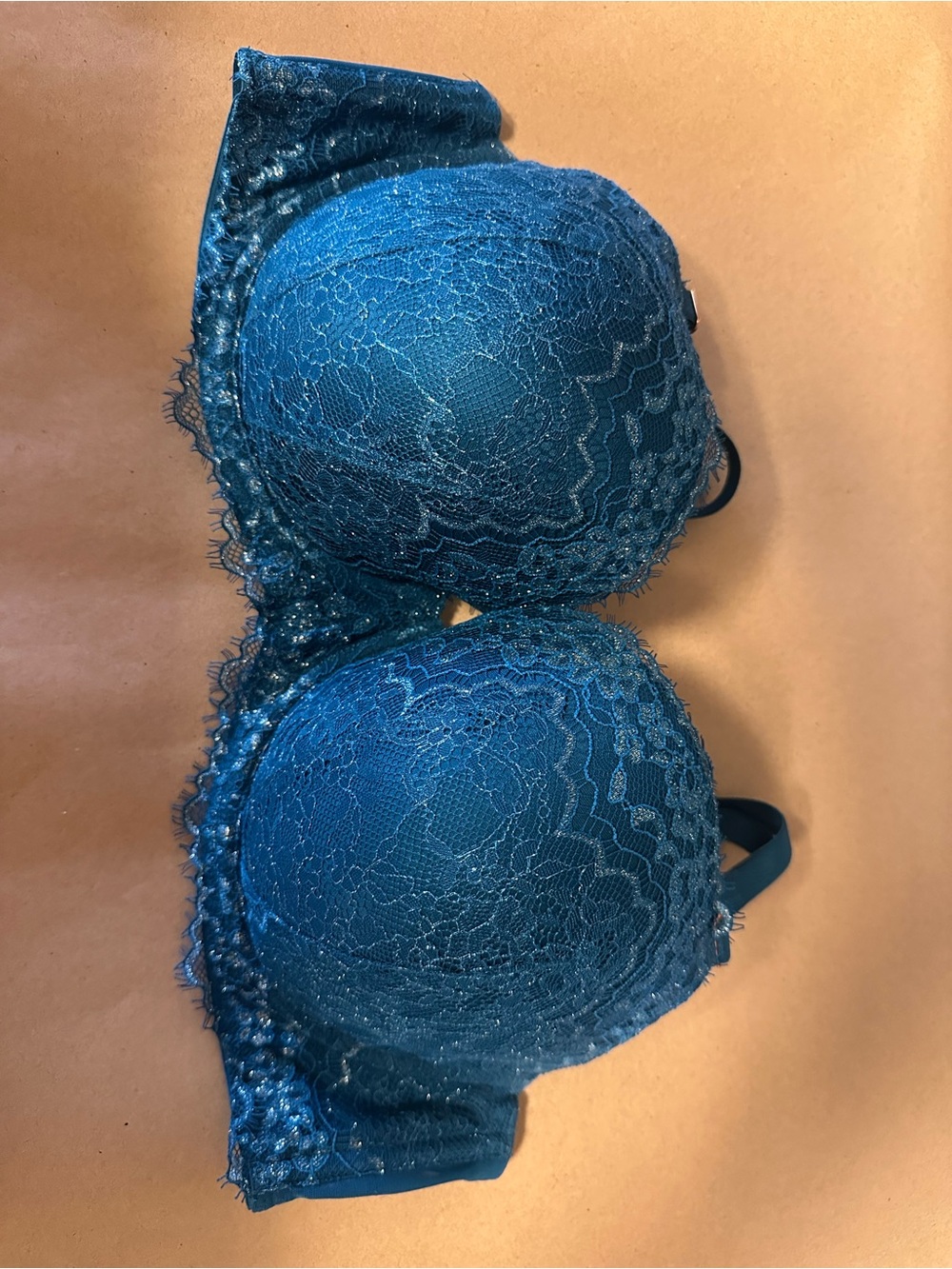Lace lightly lined Bra in Teal